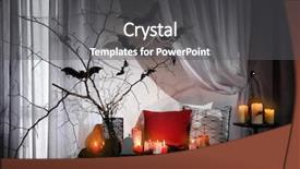  Presentation with islamic decorations decoration and motif - Beautiful slides featuring late night events - creative decorations for halloween indoors backdrop and a dark gray colored foreground