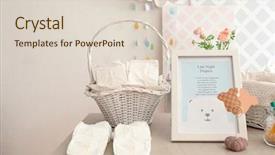  Presentation with baby diapers - Slides featuring late night events - diapers for game on table background and a lemonade colored foreground