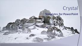  Presentation with late - Presentation design enhanced with late-snow-in-sprig background and a sky blue colored foreground