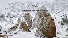  Presentation with late - Cool new PPT theme with late-snow-in-sprig backdrop and a light gray colored foreground