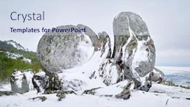  Presentation with late childhood - Beautiful theme featuring late-snow-in-sprig backdrop and a sky blue colored foreground