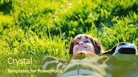  Presentation with green nature - Colorful PPT theme enhanced with late summer and autumn day backdrop and a tawny brown colored foreground