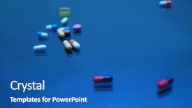  Presentation with capsules pills pill doctor prescription - Beautiful presentation design featuring latent - pills on glossy surface backdrop and a ocean colored foreground