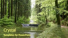  Presentation with gold mine - Audience pleasing presentation consisting of lateral flow - water stream cascade falls near backdrop and a tawny brown colored foreground