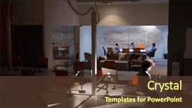  Presentation with later - Cool new theme with lateral thinking - young man working on computer backdrop and a tawny brown colored foreground