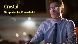  Presentation with dark night - PPT theme featuring lateral thinking - young man working on computer background and a wine colored foreground