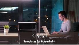  Presentation with later - Audience pleasing PPT layouts consisting of lateral thinking - young man working on laptop backdrop and a  colored foreground