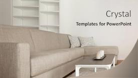  Presentation with minimal - Audience pleasing PPT theme consisting of lateral view of modern minimal living nobody inside backdrop and a light gray colored foreground