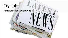  Presentation with news - Cool new PPT theme with latest news backdrop and a white colored foreground