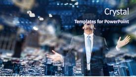  Presentation with mass media business technology internet - Beautiful theme featuring latest technologies for business mixed backdrop and a  colored foreground