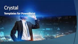  Presentation with mass media business technology internet - Colorful slide deck enhanced with latest technologies for business mixed backdrop and a  colored foreground