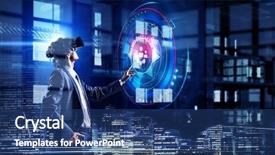  Presentation with media - Amazing slides having latest technologies for business mixed backdrop and a ocean colored foreground