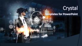  Presentation with mass media business technology internet - Amazing slide set having latest technologies for business mixed backdrop and a  colored foreground