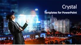  Presentation with media - Slides with latest technologies for business mixed background and a  colored foreground