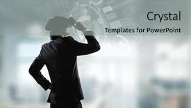  Presentation with mass media business technology internet - Cool new PPT theme with latest technologies for business mixed backdrop and a  colored foreground