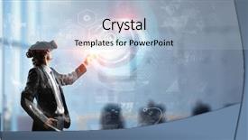  Presentation with mass media business technology internet - Cool new slide set with latest technologies for business mixed backdrop and a  colored foreground