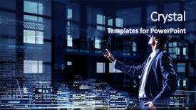  Presentation with emerging technologies in business and biotech - Theme consisting of latest technologies for business mixed background and a  colored foreground