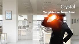  Presentation with media - Slide set consisting of latest technologies for business mixed background and a  colored foreground