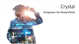  Presentation with media - PPT layouts featuring latest technologies for business mixed background and a  colored foreground