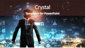  Presentation with mass media business technology internet - Theme featuring latest technologies for business mixed background and a tawny brown colored foreground