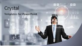  Presentation with emerging technologies in business and biotech - Presentation consisting of latest technologies for business mixed background and a light gray colored foreground