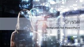  Presentation with mass media business technology internet - Amazing slide deck having latest-technologies-for-business-mixed backdrop and a light blue colored foreground