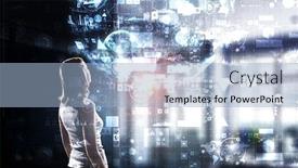  Presentation with media - Cool new slide set with latest-technologies-for-business-mixed backdrop and a light blue colored foreground