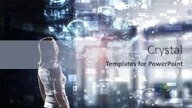  Presentation with mass media business technology internet - Slides with latest-technologies-for-business-mixed background and a light blue colored foreground