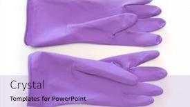  Presentation with rubber - Slide deck featuring latex-rubber-glove-isolated background and a light blue colored foreground