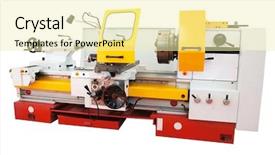  Presentation with lathe - Presentation theme featuring  background and a  colored foreground