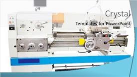  Presentation with lathe - Amazing PPT theme having lathe-under-the-white-background backdrop and a white colored foreground
