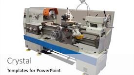  Presentation with lathe - Presentation design having lathe-under-the-white-background background and a white colored foreground