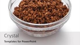  Presentation with milk coconut - Amazing theme having latik-is-crumbs-made backdrop and a light gray colored foreground