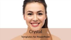  Presentation with young happy people smiling - PPT theme consisting of latin - fashion portrait and people concept background and a coral colored foreground