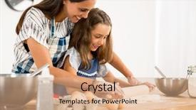  Presentation with daughter - Amazing PPT theme having latin - shot of a mother backdrop and a coral colored foreground