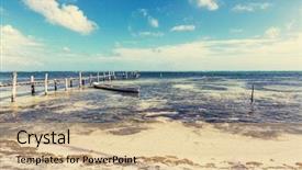  Presentation with fishing boats - Amazing presentation having latin america caribe - fishing boats in mexico backdrop and a coral colored foreground