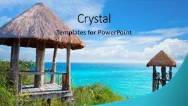  Presentation with mexico - Cool new presentation theme with latin america caribe - isla mujeres caribbean sea mexico backdrop and a light blue colored foreground