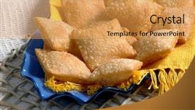  Presentation with flor lys pastel - Amazing slide set having latin america caribe - pastel brazilian snack backdrop and a yellow colored foreground