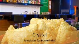  Presentation with pastel pinks - Colorful presentation theme enhanced with latin america caribe - pastel brazilian snack backdrop and a yellow colored foreground