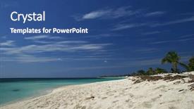  Presentation with beach - Presentation design featuring latin america caribe - tropical beach it is photographed background and a ocean colored foreground