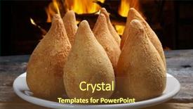  Presentation with snack - Slide set enhanced with latin american - coxinha brazilian fried chicken snack background and a  colored foreground