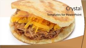  Presentation with food white - Colorful presentation theme enhanced with latin american - homemade arepas venezuelan colombian food backdrop and a lemonade colored foreground