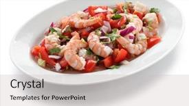  Presentation with prawn - Cool new slide deck with latin american - shrimp ceviche prawn ceviche seafood backdrop and a light gray colored foreground