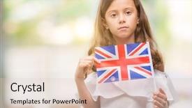  Presentation with united kingdom - Cool new presentation with latin american flags - brunette hispanic girl holding flag backdrop and a lemonade colored foreground