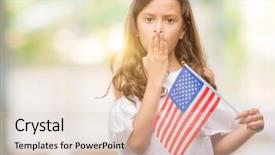  Presentation with united states old flag - Colorful presentation design enhanced with latin american flags - brunette hispanic girl holding flag backdrop and a lemonade colored foreground