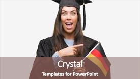  Presentation with hispanic - Beautiful theme featuring latin american flags - young hispanic woman wearing graduated backdrop and a  colored foreground