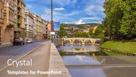  Presentation with bosnia - Cool new presentation with latin-bridge-in-sarajevo-bosnia backdrop and a coral colored foreground