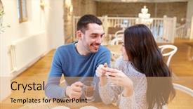  Presentation with dating - Audience pleasing presentation theme consisting of latin classics - people communication and dating concept backdrop and a  colored foreground