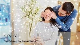  Presentation with dating - Presentation having latin classics - people surprise and dating concept background and a soft green colored foreground