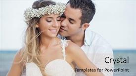  Presentation with mayan - Presentation enhanced with latin couple celebrating their wedding in the mayan riviera mexico background and a soft green colored foreground